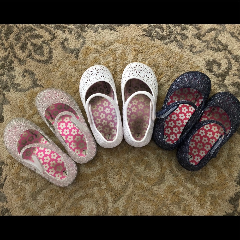 Lot of 3 Toddler sz 7 jelly Mary Janes